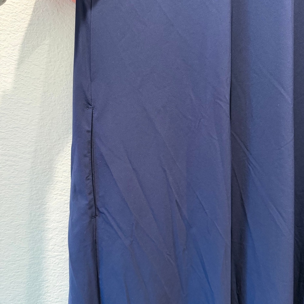 Athleta Navy Blue High Low Racerback Midi Dress with Pockets Medium - Picture 5 of 5